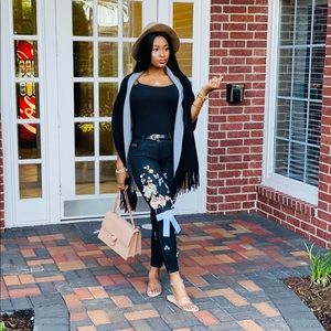 Decorated black pants